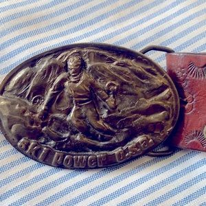 Vintage 70’s Ski Belt and buckle